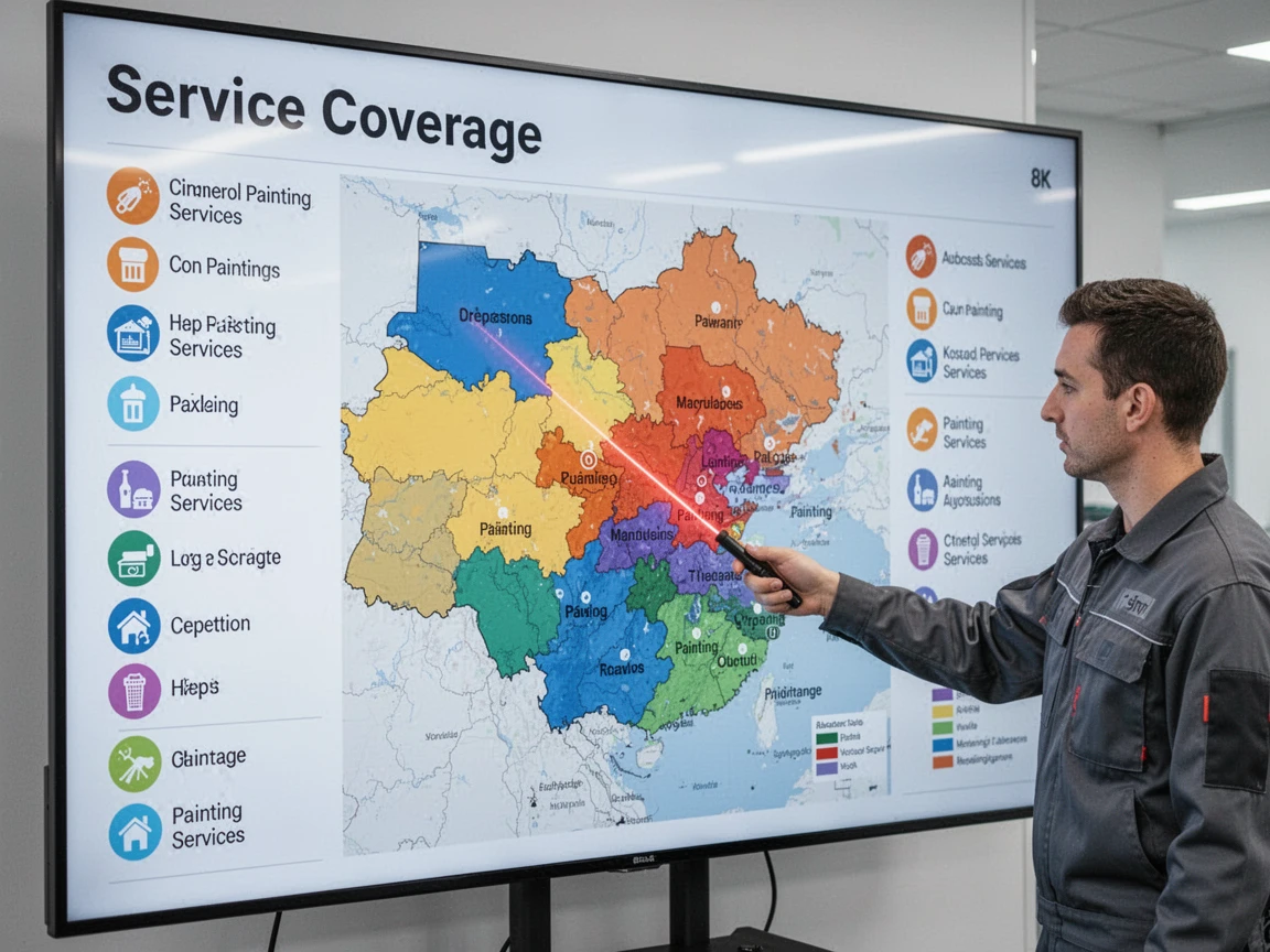 Painting Service Areas Map